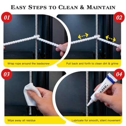 Gear Floss–40 Reusable Ropes, 5 Lint-Free Cloths, 2 PTFE Grease Syringes