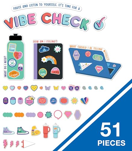Carson Dellosa We Stick Together 51-Piece Vibe Check Bulletin Board Set - color: Vibe Check
