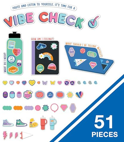 Carson Dellosa We Stick Together 51-Piece Vibe Check Bulletin Board Set - color: Vibe Check