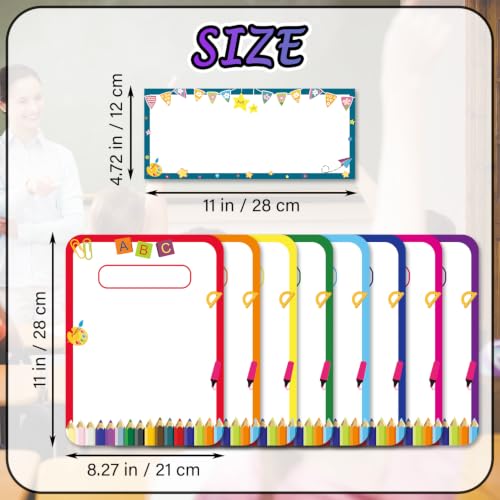 Classroom Learning Objectives Board, 9pcs Magnetic Schedule Display - style: Portrait Whiteboard