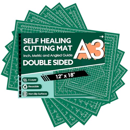 5 Packs Self Healing Cutting Mat Bulk 12"x18" Rotary Cutting Sewing Mats A3