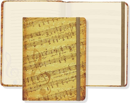 Music Journal (pages alternate between staves and lines)