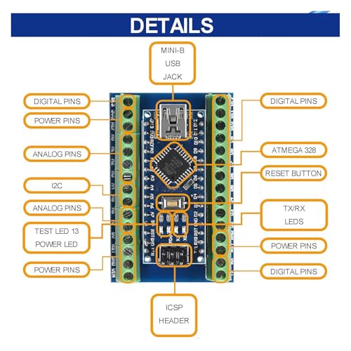 2-Pack Nano V3.0 Board with IO Expansion Shield