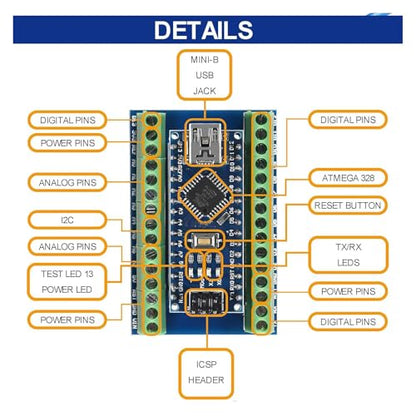 2-Pack Nano V3.0 Board with IO Expansion Shield
