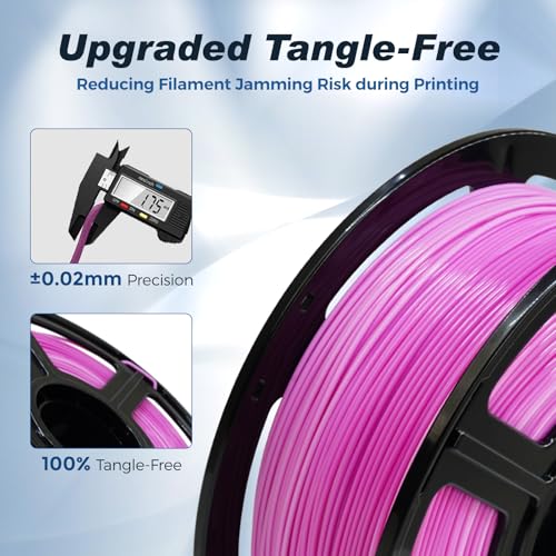 FLASHFORGE Rapid PLA Filament 1.75mm Pink White Gradient, 500mm/s High Speed Printing, 3D Printer Filament 1kg Spool, Dimensional Accuracy +/- 0.02mm, Enjoy Exceptional Print Quality - color: Pink White Gradient