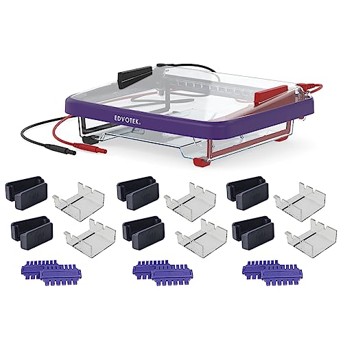 HexaGel M36 Electrophoresis Apparatus - Complete Set, User Replaceable Electrodes, Color Coded Push Tabs, Sleek Design, Case of 1 - style: M36