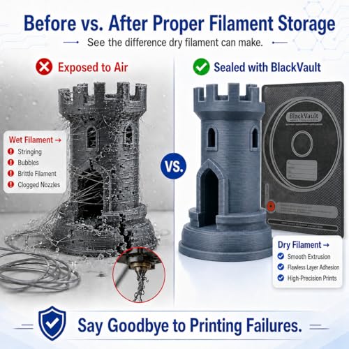 3D Printer Filament Storage Kit, 30 Vacuum Bags with Pump & Humidity Cards