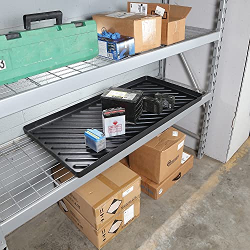 PIG Containment Tray - Rim to Rim Dimensions 49.25" L x 25.25" W x 2" H - Interior Bottom Dimensions 48" L x 24" W- 9 gal. Sump Capacity - PAK124-BK - size: 49.3" x 25.3" x 2"