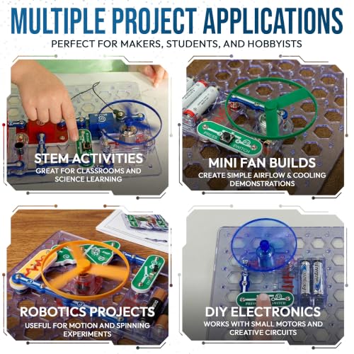 3-Pack Fans Compatible with Snap Circuits 6SCM1F M1 Motor - color: Bold Blue