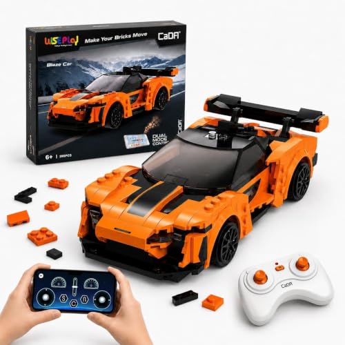 WISEPLAY Remote Control Car Building Kit, STEM Programmable App Controlled RC Building Toys for Boys & Girls 6-12