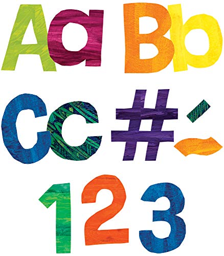 World of Eric Carle 219 Colorful Bulletin Board Letters for Classroom, Eric Carle Numbers & Letters Bulletin Board Cutouts, Colorful Cutouts for Bulletin Board, Cork Board, Chalkboard, Classroom Décor - color: Colorful Tissue Paper, size: 219 pieces