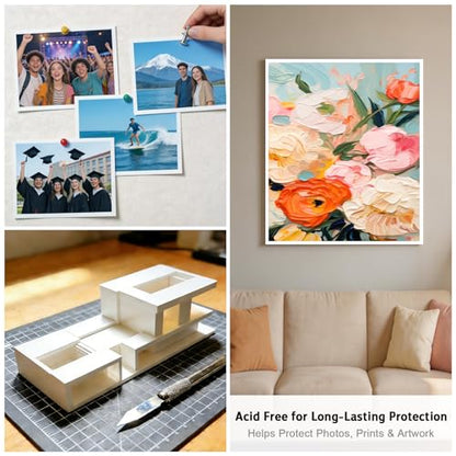 Foam Board 16" x 20", 12 Pack White Foam Sheets, 3/16" Thick Double-Sided PVC Foam Boards for Crafts, School Projects, Photo Mounting & DIY Projects - size: 16*20in