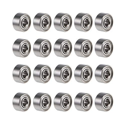 uxcell 681XZZ Deep Groove Ball Bearings 1.5mm Inner Dia 4mm OD 2mm Bore Double Shielded Chrome Steel Z2 20pcs