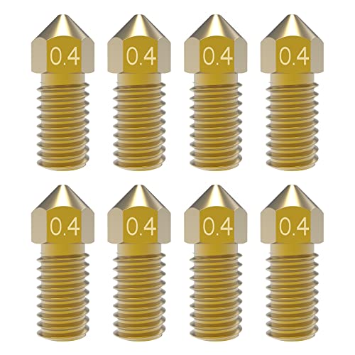 Brass Nozzles for AnkerMake M5/M5C, 0.4mm, 8PCS - size: 0.4mm*8pcs-brass