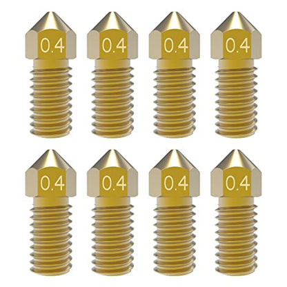 Brass Nozzles for AnkerMake M5/M5C, 0.4mm, 8PCS - size: 0.4mm*8pcs-brass