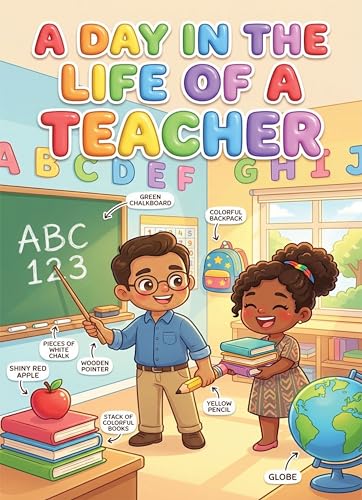 JELLY BEAN GENIUS Teacher and Scientist Mini Poster for Kids – Laminated Double-Sided Community Helpers Career Chart | 8.5x11 Binder Size Classroom Desk Decor - size: 11"L x 8.5"W