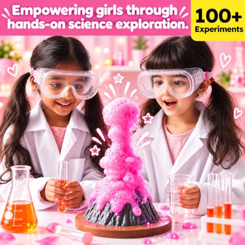 Butterfly EduFields 100+ Experiments Girls Science Kit for Kids Age 5-7 6-8 - style: Girl Science Kit 4-8