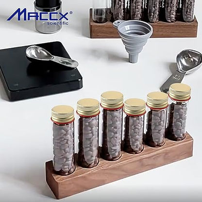 Glass Test Tubes with Aluminium caps, 4004-0605, Round Bottom, Made of Neutral Borosilicate Glass, Size 18x145mm, Set of 50. TTG025-050 - style: 50pcs of Vol.25ml, with caps