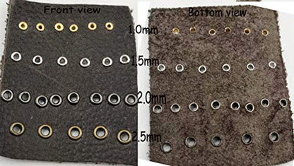 100PCS Color Mix Tiny Grommets Eyelets for Shoes, Clothes, Leather, Canvas bjd Eyelets with Fixing Tools - size: 2.5mm