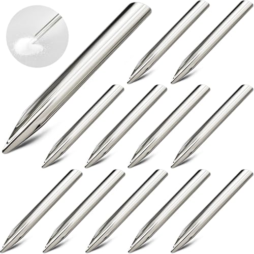 Zonon 12 Pcs 6 Inch Lab Spatula Stainless Steel Bead Scoop Round Pointed