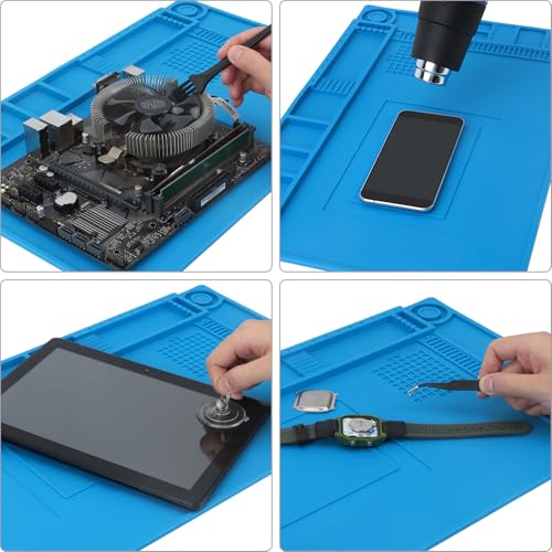 STREBITO Silicone Soldering Repair Mat Magnetic Work Mat 17.7''x11.8''