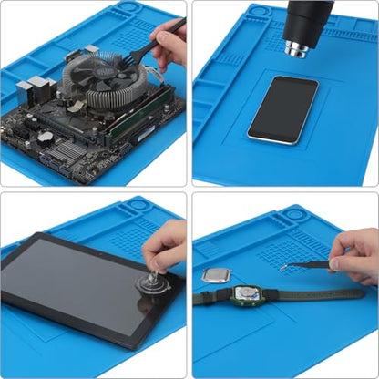 STREBITO Silicone Soldering Repair Mat Magnetic Work Mat 17.7''x11.8''