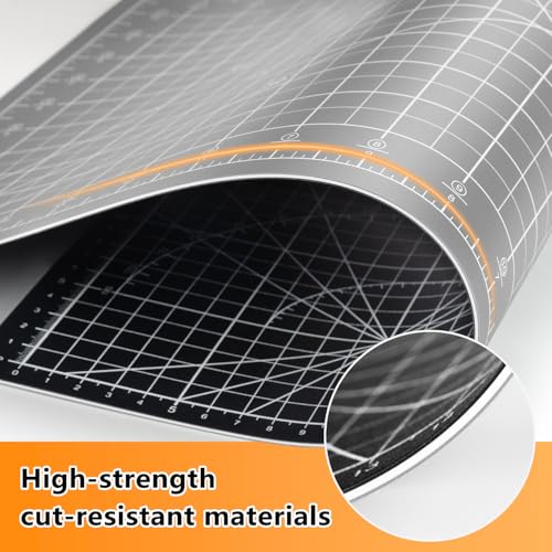Ecraft Large Self Healing Cutting Mat: 24" x 36" Double Sided 5-Ply Hobby Mat, A1 Rotary Cutting Sewing Mat for Crafts, Fabric,Sewing,Quilting,Scrapbooking,Projects,Grey/Black - color: Grey/Black, size: 36"L x 24"W