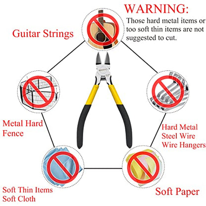 BOOSDEN Wire Cutter 5 inch Cutting Pliers Diagonal Cutter Snipper 5 Pack - size: 5"- 5 Pack