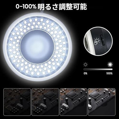 Polarized Led Ring Light for Microscope, 90 LED USB Microscope Ring Light Lamp Anti-Glare Illuminators Light Source for Industrial Digital Camera Phone Solder Repair Tools - color: Polarized Ring Light
