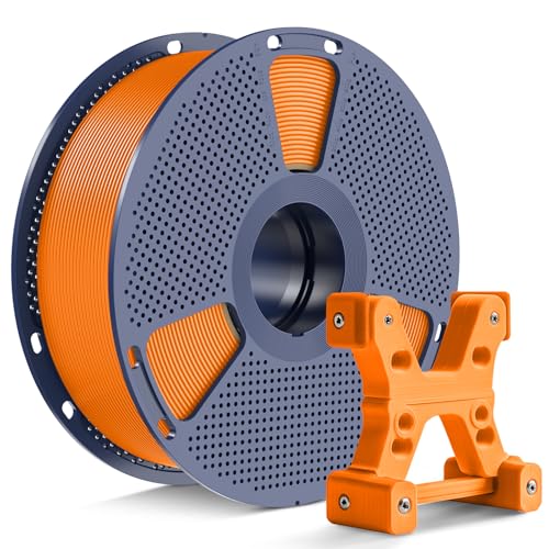 PETG Filament 1.75mm, Ultra Tough, Heat Optimized, Odorless, 1kg(2.2lbs) SUNLU PETG 3D Printer Filament, Dimensional Accuracy +/- 0.02mm, Orange - color: 1kg - Orange