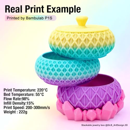 YXPOLYER Matte PLA Filament Rainbow 4 Colors Pink Purple Blue Yellow - color: Matte Rainbow
