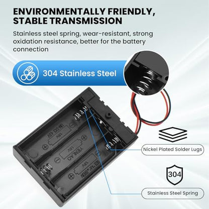 SDTC Tech 3 x 1.5V AA Battery Holder with Wires - size: 3AA