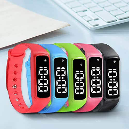 Sensory Wrist Timer for Kids, Teachers, Students, Simple Reminder Watch with Silent Alarm Clock Wristband, Classroom Countdown (Red) - color: Red