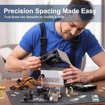 PATIKIL 50 Pcs Male to Female Thread Spacer Screws M3 x 20mm + 6mm Brass Hex Standoff PCB Motherboard Spacer Screw Nut for Drone Quadcopter Computer Electronic Projects Circuit Board - size: M3 x 20mm + 6mm