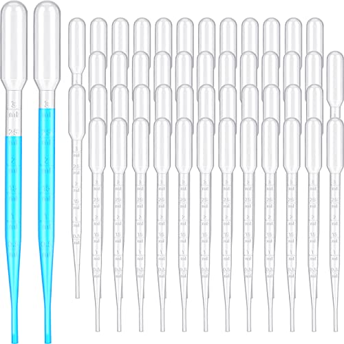 Kingdder 1000 Pcs Plastic Transfer Pipettes, 3 Ml Graduated Disposable - size: 3 ml