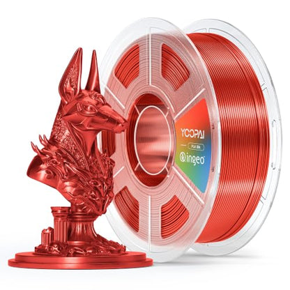 Candy Red Silk PLA Christmas Filament 1.75mm, Luxury Chrome-Like Mirror Shine, Premium Silk Smooth Finish, Reliable Consistent Printing 3D Printer Filament, 1kg Spool(2.2lbs) - color: B-silkpla-1kg-b-red