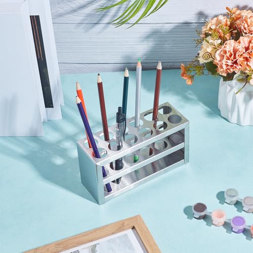 UNICRAFTALE Stainless Steel Test Tube Rack for Classroom Lab Use - size: 16.4x5.7x8.5cm