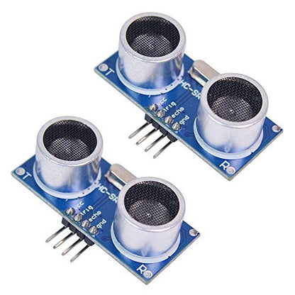 2Pcs Ultrasonic Sensor Module with 2Pcs Mounting Bracket