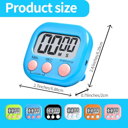 48 Pcs Digital Kitchen Timer Bulk Small Magnetic Backing Stand