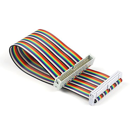 UCTRONICS Male to Female GPIO Ribbon Cable 40pin 8inch Breadboard Jumper Wires for Connection Raspberry Pi 5 3 2 Model B B+ w/ 3.5/5 inch TFT Touch Screen LCD Display - size: U6033
