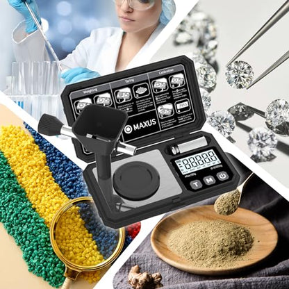 MAXUS Digital Milligram Scale, 50g x 0.001g, 50g Calibration Weight