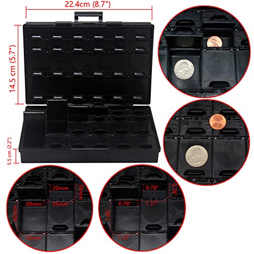AideTek BOXALL48 48 ESD Safe anti-statics bins Enclosure for Surface Mount Components IC chips diode transistor Tweezers - style: BOXALL48AS
