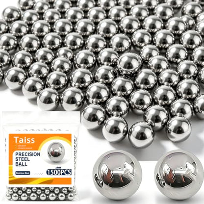 Taiss 1500PCS 2mm 304 Stainless Steel Precision Balls,Precision Steel Ball Assortment Kit,Metal Balls - size: 1500PCS 2mm 304 Stainless Steel Ball