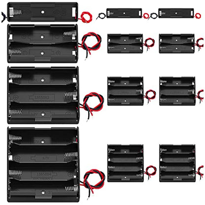12Pack 18650 Battery Holder Bundle with Wires,3x1 18650 Battery Holder 3.7V,3x2 18650 Battery Holder 7.4V,3x3 18650 Battery Holder 11.1V,3x4 18650 Battery Holder 14.8V,with Leads,for DIY - color: B.1/2/3/4 18650 Battery Holder