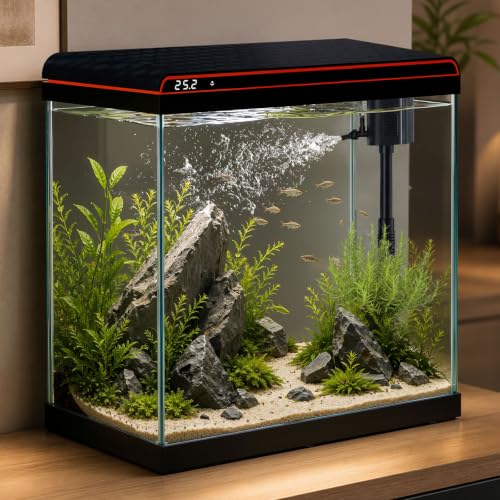 10 Gallon Fish Tank, Betta Fish Tank Smart Aquarium Kit 100% Glass Material - size: 10 Gallon Fish Tank