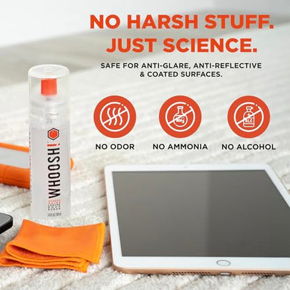 WHOOSH! Screen Shine Go XL – Screen Cleaner Spray & Wipe Kit, 3.4 fl oz - size: 3.4 fl oz (Pack of 1)