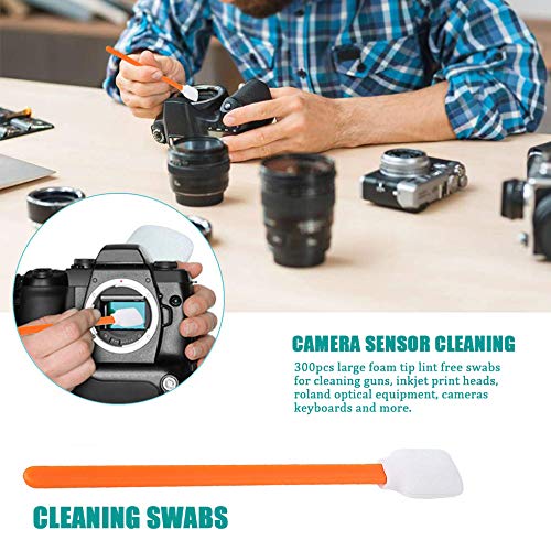  Wellgler's 5.11" Foam Cleaning swabs,lint Free Foam Swab,for Electronics, Cameras, Optical Lenses or Inkjet Printers,DTF Printhead Cleaning（50pcs） - color: orange 50