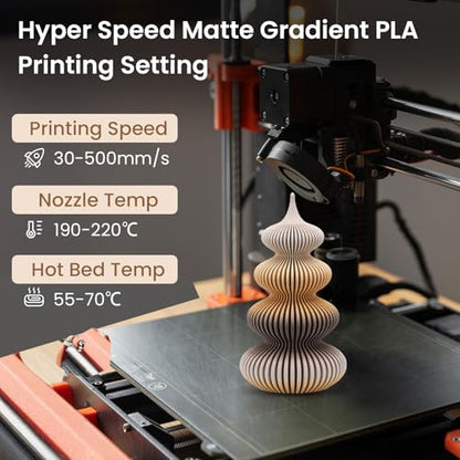 ERYONE Matte Gradient Rainbow 3D Printer PLA Filament 1.75 +/- 0.03mm, HS Matte Multicolor High Speed Filament PLA 1KG(2.2LBS) Spool, Coffee - color: Matte Gradient Coffee, size: 1KG