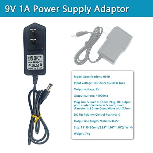 arduino Power Supply Breadboard 3.3V 5V Power Supply Module+Minidodoca 9V 1A Adaptor 5.5 x 2.5mm+Alligator Clip Test Leads+Banana Plug Kit for Arduino UNO, Raspberry Pi, STM32 Electronic DIY etc - size: 1pcs Power Supply Module Kit