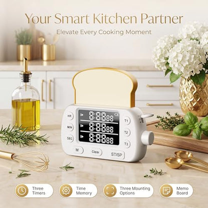 Digital Kitchen Timer for Cooking Magnetic Countdown Timers White - color: White